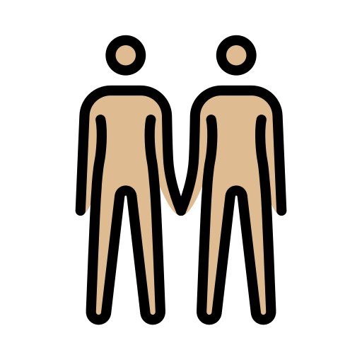 Lidé držící se za ruce: Středně světlý odstín pleti pro OpenMoji 15.1