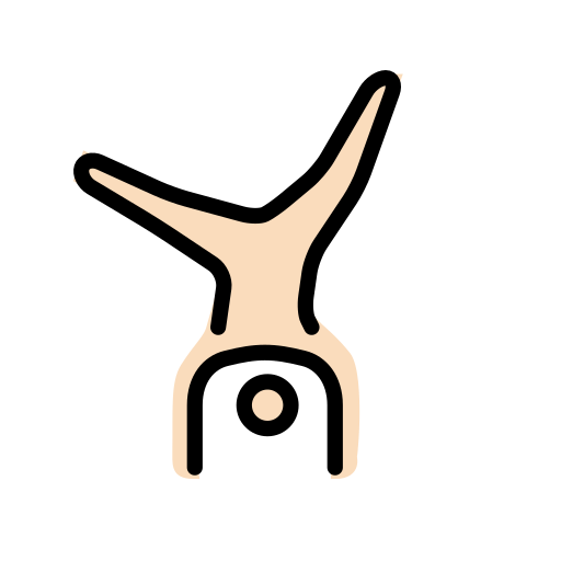 第侧手翻: 较浅肤色号为第OpenMoji 15.1号