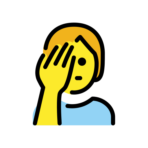 Person Facepalming for OpenMoji 15.1