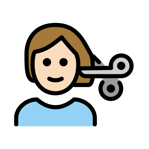 Taglio Di Capelli: Carnagione Chiara per OpenMoji 15.1