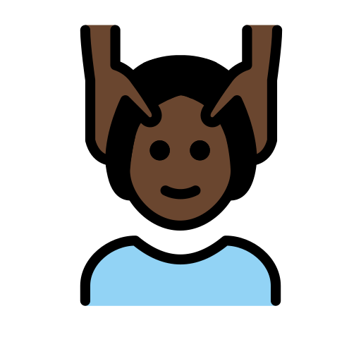 Persona que rep un massatge: pell fosca per OpenMoji 15.1