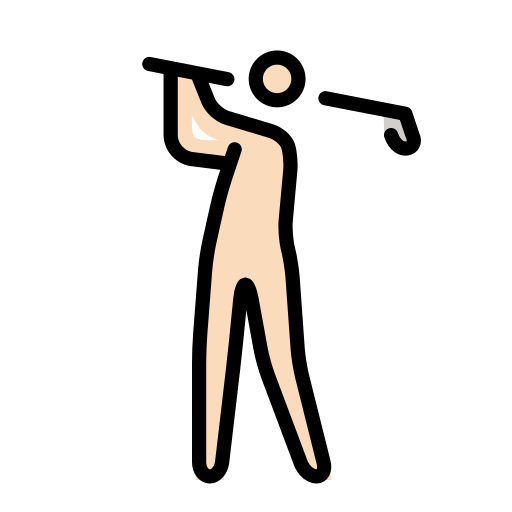 Osoba hrající golf: Světlý odstín pleti pro OpenMoji 15.1