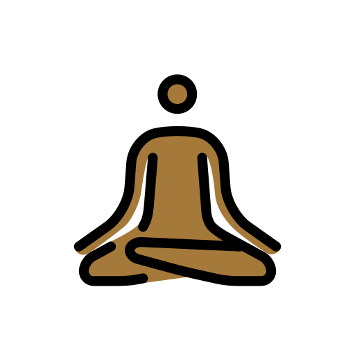 Osoba v pozici Lotus: Středně tmavý odstín pleti pro OpenMoji 15.1