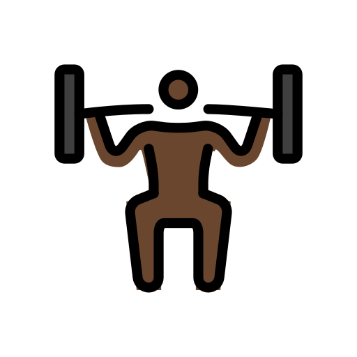 Persona que aixeca peses: pell fosca per OpenMoji 15.1