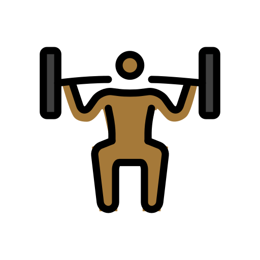 Person Lifting Weights: Medium-Dark Skin Tone for OpenMoji 15.1