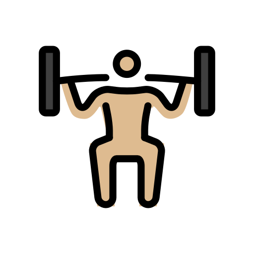 Person Lifting Weights: Medium-Light Skin Tone for OpenMoji 15.1