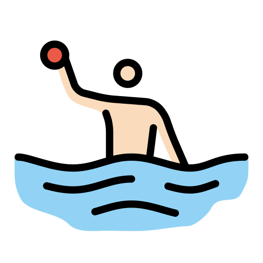 Orang bermain polo air: warna kulit cerah untuk OpenMoji 15.1