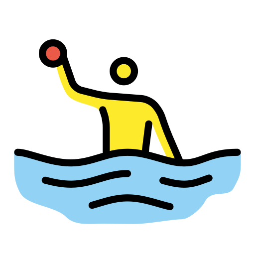 Osoba hrající vodní pólo pro OpenMoji 15.1