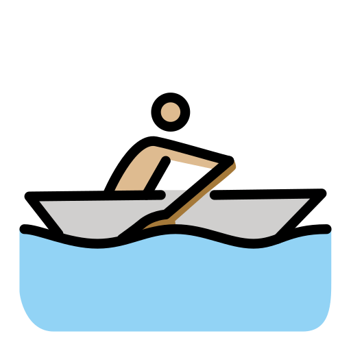 第划艇: 中等-浅肤色号为第OpenMoji 15.1号