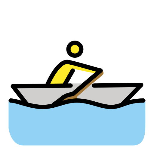 Vaixell de rems persona per OpenMoji 15.1
