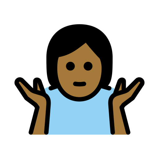 Osoba Pokrčení ramen: Středně tmavý odstín pleti pro OpenMoji 15.1