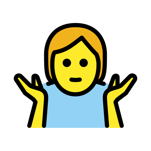 Osoba krčící rameny pro OpenMoji 15.1