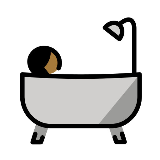 Persoană care face baie: Culoare medie-închis a pielii pentru OpenMoji 15.1