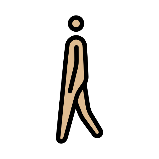 第行人: 中等-浅肤色号为第OpenMoji 15.1号