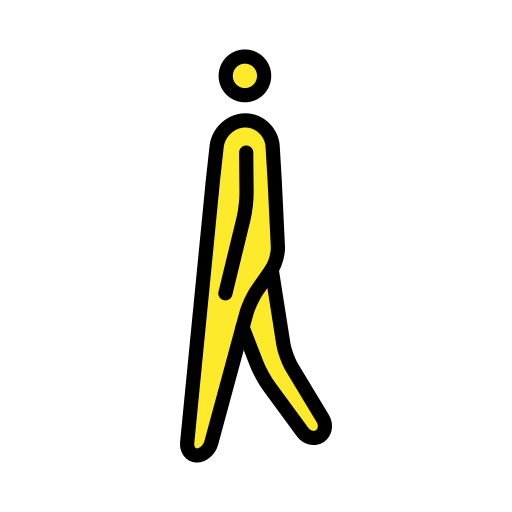 Osoba chodící pro OpenMoji 15.1