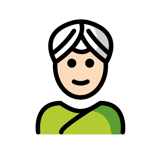 Pessoa Com Turbante: Pele Clara para OpenMoji 15.1
