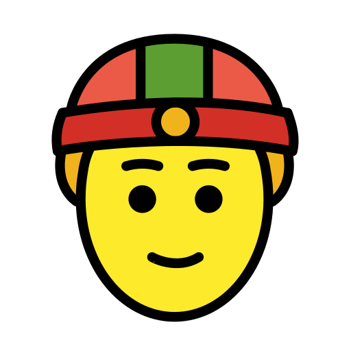 Uomo Con Zucchetto Cinese per OpenMoji 15.1