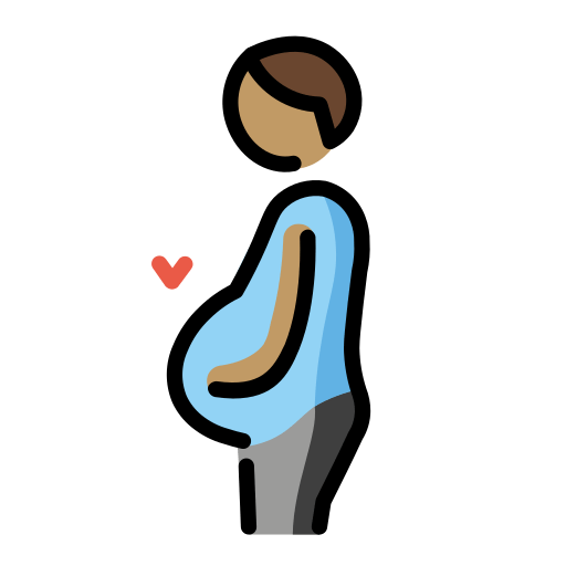 Home embarassat: pell mitjana per OpenMoji 15.1