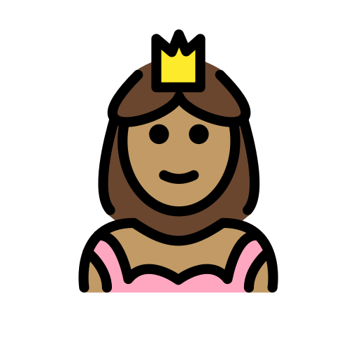 Princesa: Pell Mitjà per OpenMoji 15.1
