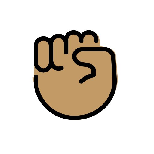 Σηκωμένη γροθιά: μεσαίος τόνος δέρματος για OpenMoji 15.1