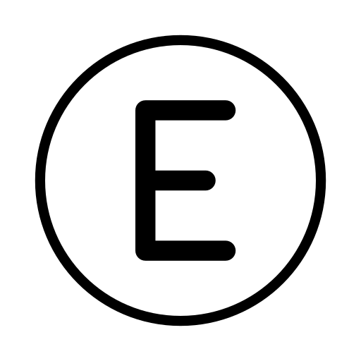 Símbol d'indicador regional Lletra E per OpenMoji 15.1