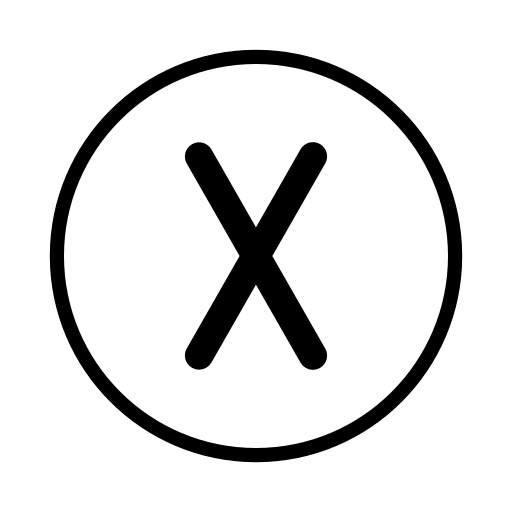 Símbol d'indicador regional Lletra X per OpenMoji 15.1