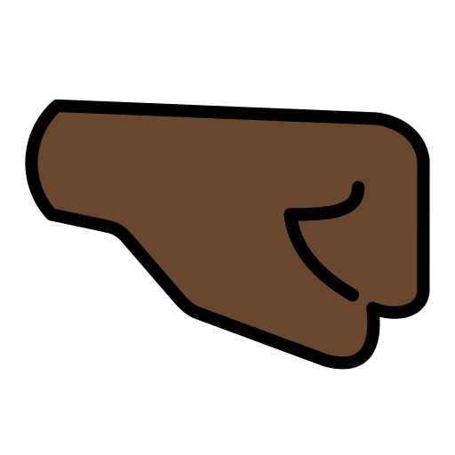 第朝右的拳头: 较深肤色号为第OpenMoji 15.1号