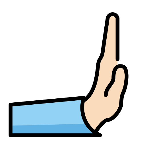 Tangan Mendorong ke Kanan: Warna Kulit Cerah untuk OpenMoji 15.1