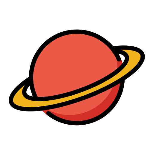 Planeta z pierścieniami dla OpenMoji 15.1