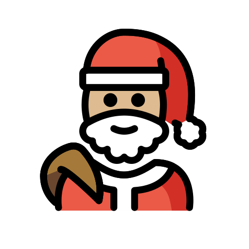 Papai Noel: Pele Morena Clara para OpenMoji 15.1