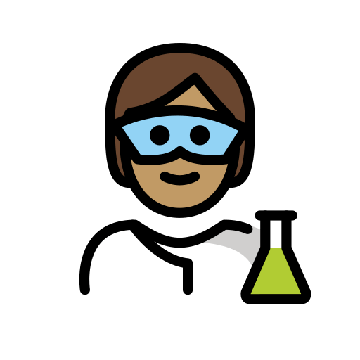 Videnskabsmand: medium teint for OpenMoji 15.1