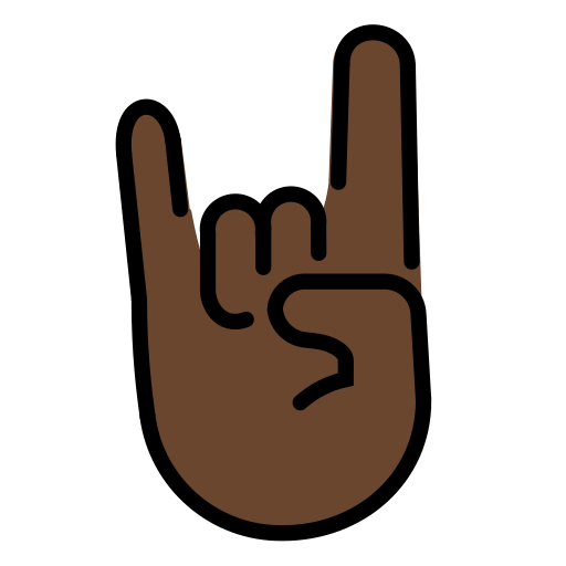 Boynuz işareti: koyu cilt tonu için OpenMoji 15.1