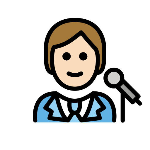 Sänger(In): Helle Hautfarbe für OpenMoji 15.1