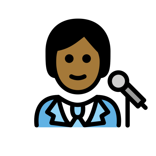 Cantante: Carnagione Abbastanza Scura per OpenMoji 15.1