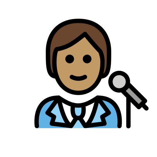 Sänger(In): Medium Teint für OpenMoji 15.1