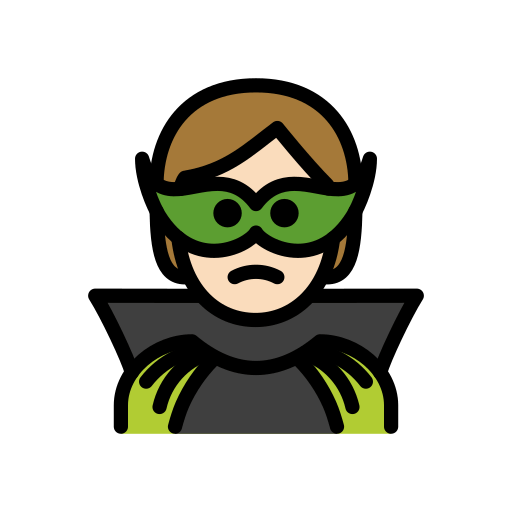Supervilão: Pele Clara para OpenMoji 15.1
