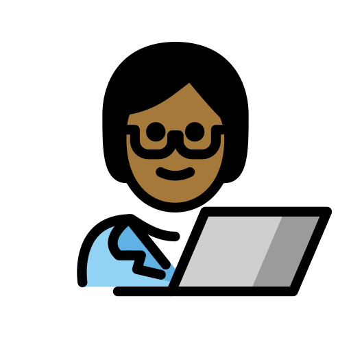 Informaticien (Tous Genres): Peau Mate pour OpenMoji 15.1