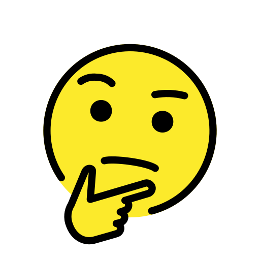 Față gânditoare pentru OpenMoji 15.1