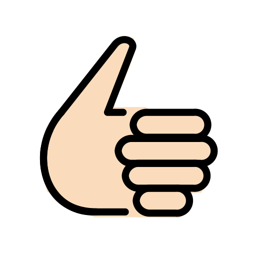 Σηκωμένος αντίχειρας: ανοιχτόχρωμος τόνος δέρματος για OpenMoji 15.1