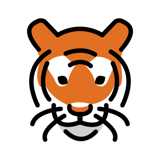 Tygří tvář pro OpenMoji 15.1