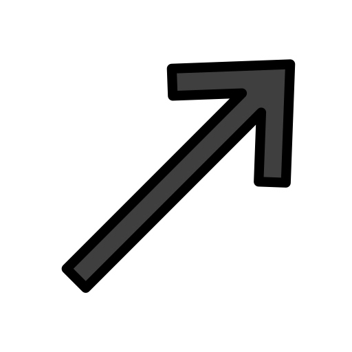 Ylös-oikea nuoli varten OpenMoji 15.1