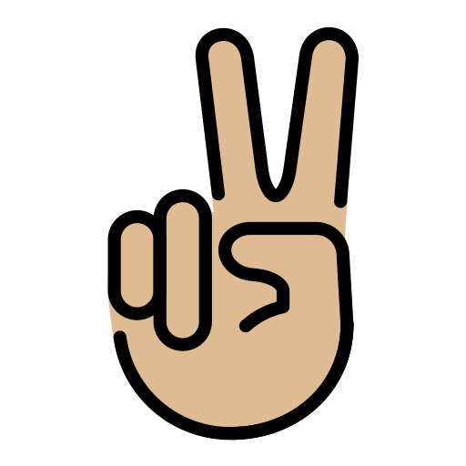 Mâna victoriei: Culoare medie-deschisă a pielii pentru OpenMoji 15.1