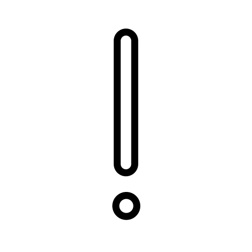 Bílý vykřičník pro OpenMoji 15.1