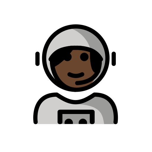 Dona astronauta: pell fosca per OpenMoji 15.1
