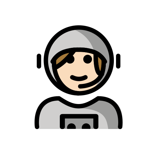 Woman Astronaut: Light Skin Tone for OpenMoji 15.1