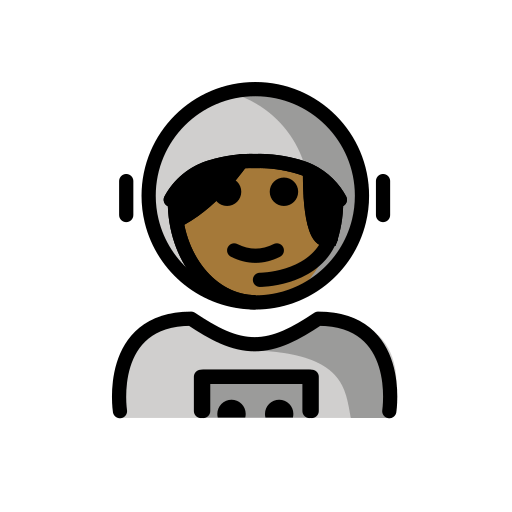 Astronautin: Medium Til Mørk Teint für OpenMoji 15.1