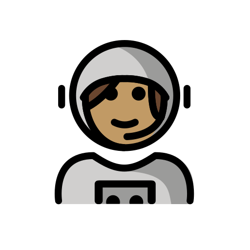 Femeie astronaut: ton mediu al pielii pentru OpenMoji 15.1
