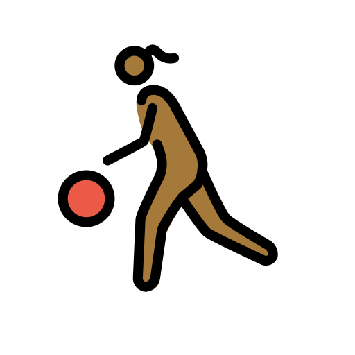 Femme Avec Ballon: Peau Mate pour OpenMoji 15.1