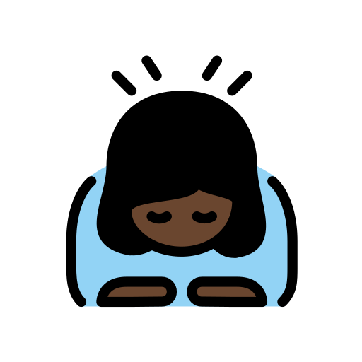 सर झुकाती महिला: साँवली त्वचा OpenMoji 15.1 के लिए