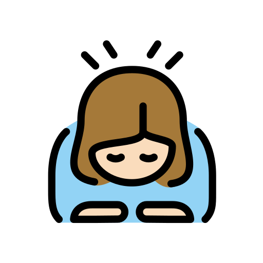 ผู้หญิงโค้งคำนับ: โทนผิวสีขาว สำหรับ OpenMoji 15.1